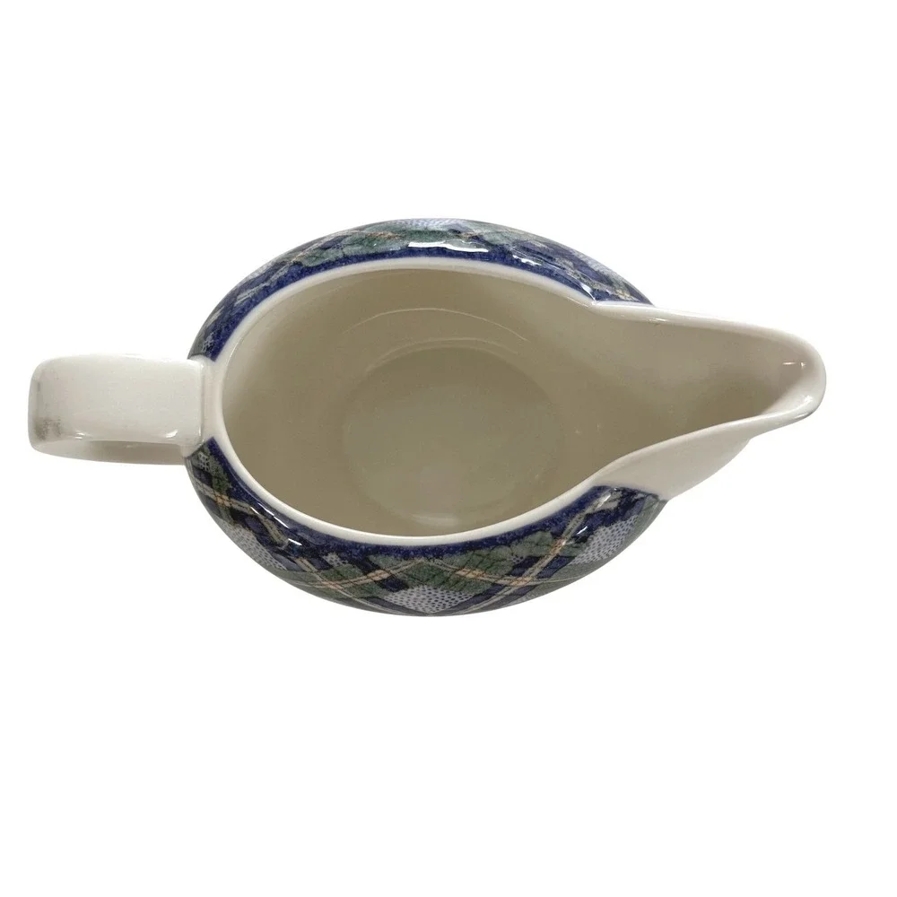 Vtg Royal Doulton Glen Ora Handled Sauce‎ Gravy Bowl 1991 England Plaid Pattern